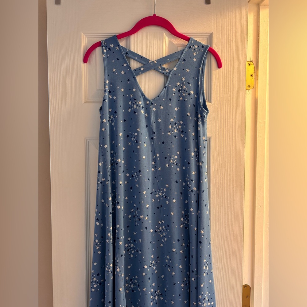 Style & Co. Blue Star Print Mini Dress Medium
